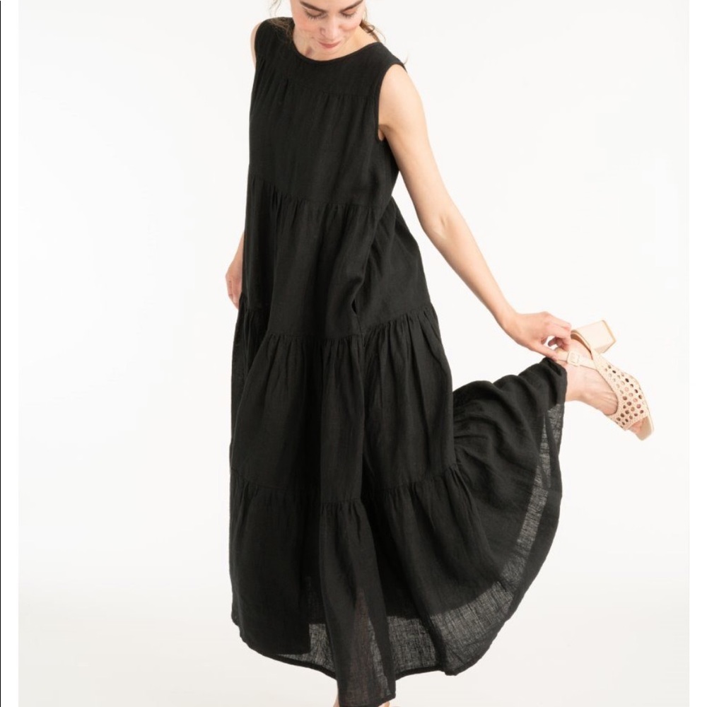ISO Tribe Alive ink tiered maxi dress